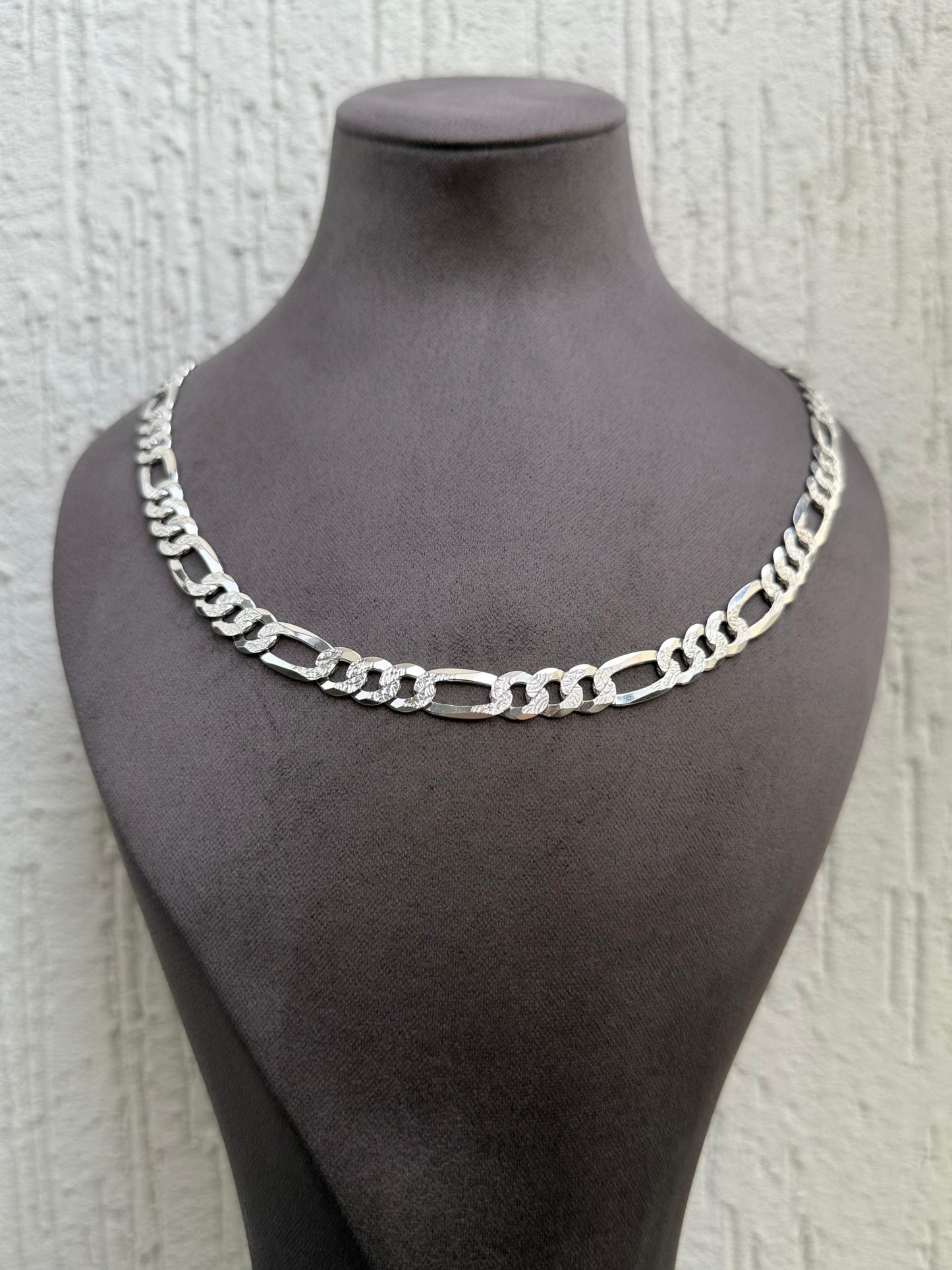 Contemporary Link Chain Necklace - Sterling Silver 925 - Plated Rhodium White Gold 18K - Available in Multiple Sizes