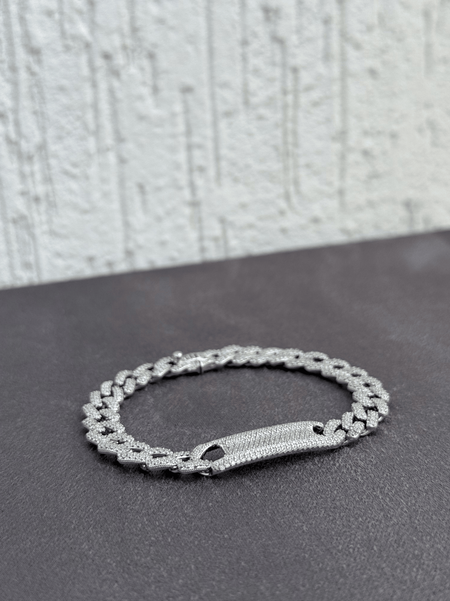 Crystal Luxe Chain Bracelet - Sterling Silver 925 with Sparkling Zircon Stones