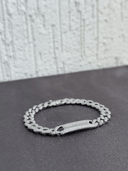 Crystal Luxe Chain Bracelet - Sterling Silver 925 with Sparkling Zircon Stones