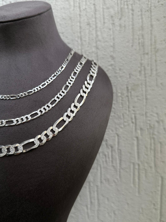 Contemporary Link Chain Necklace - Sterling Silver 925 - Plated Rhodium White Gold 18K  - Available in Multiple Sizes