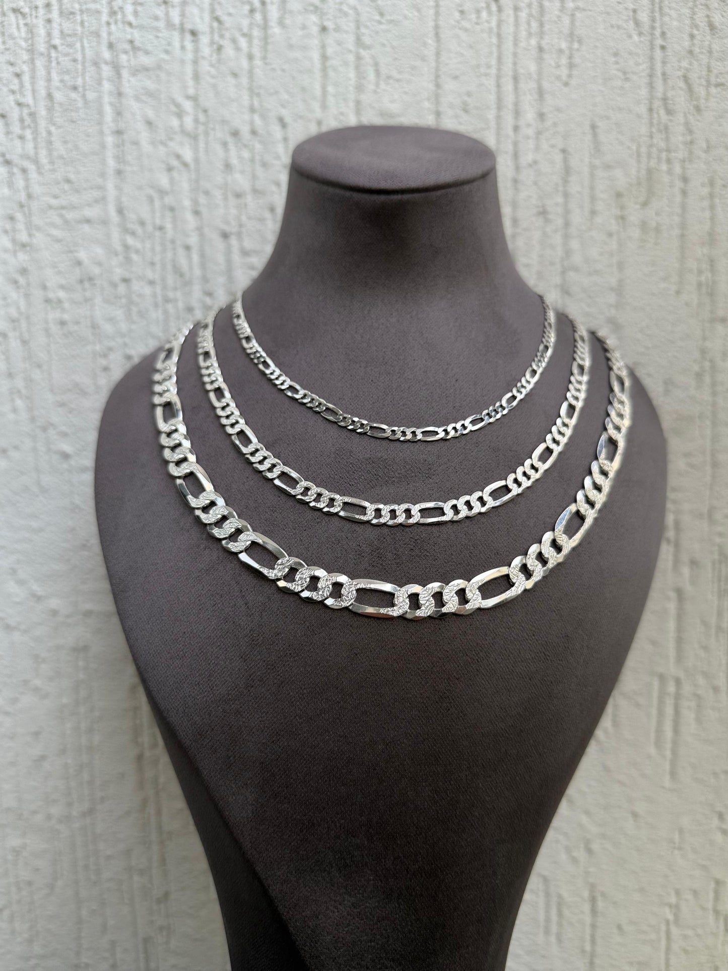 Contemporary Link Chain Necklace - Sterling Silver 925 - Plated Rhodium White Gold 18K  - Available in Multiple Sizes